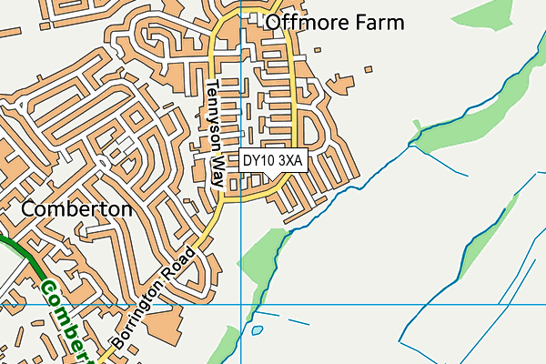 DY10 3XA map - OS VectorMap District (Ordnance Survey)