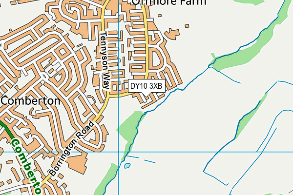 DY10 3XB map - OS VectorMap District (Ordnance Survey)