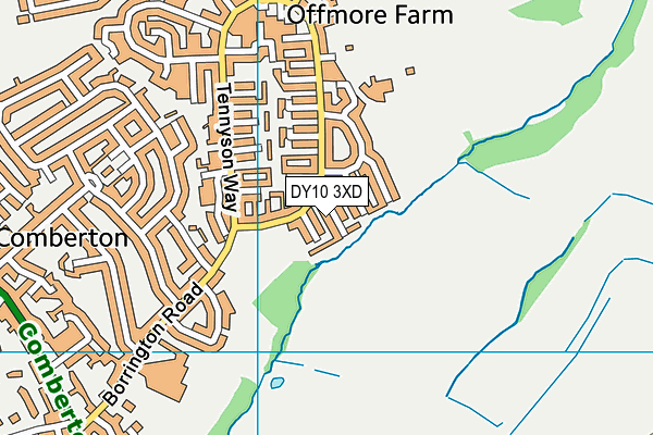 DY10 3XD map - OS VectorMap District (Ordnance Survey)