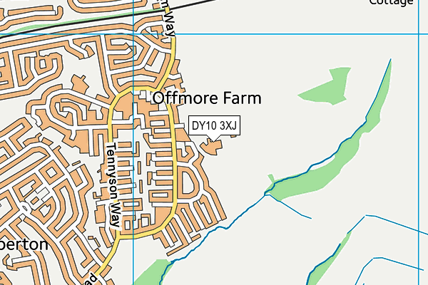 DY10 3XJ map - OS VectorMap District (Ordnance Survey)