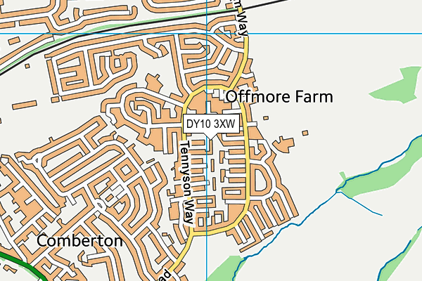 DY10 3XW map - OS VectorMap District (Ordnance Survey)