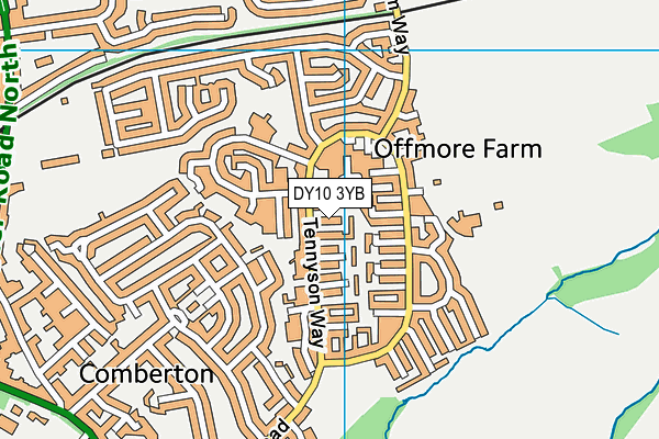 DY10 3YB map - OS VectorMap District (Ordnance Survey)