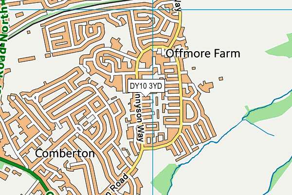 DY10 3YD map - OS VectorMap District (Ordnance Survey)