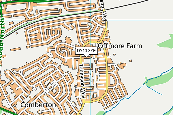 DY10 3YE map - OS VectorMap District (Ordnance Survey)