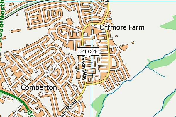 DY10 3YF map - OS VectorMap District (Ordnance Survey)