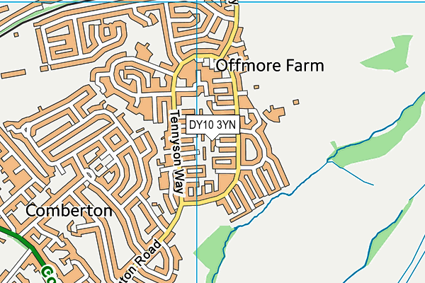 DY10 3YN map - OS VectorMap District (Ordnance Survey)