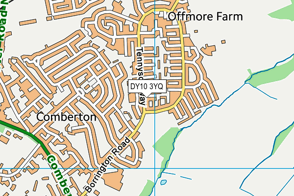 DY10 3YQ map - OS VectorMap District (Ordnance Survey)