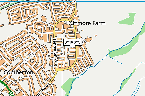 DY10 3YS map - OS VectorMap District (Ordnance Survey)