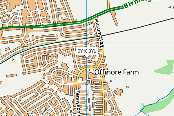 DY10 3YU map - OS VectorMap District (Ordnance Survey)