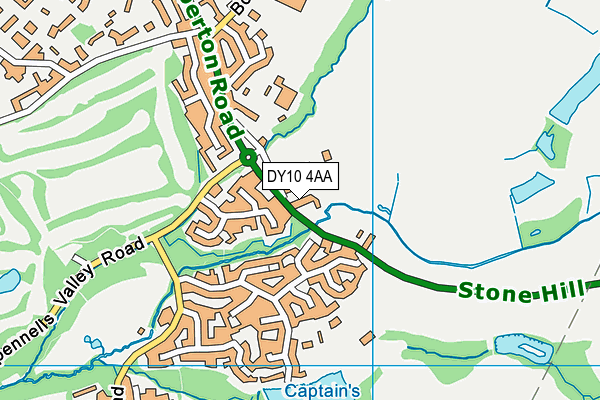 DY10 4AA map - OS VectorMap District (Ordnance Survey)