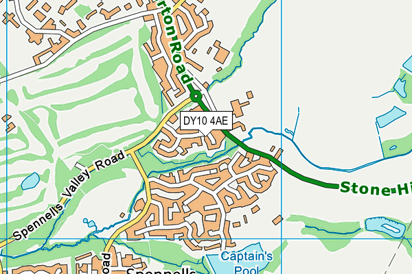 DY10 4AE map - OS VectorMap District (Ordnance Survey)