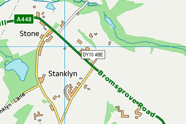 DY10 4BE map - OS VectorMap District (Ordnance Survey)