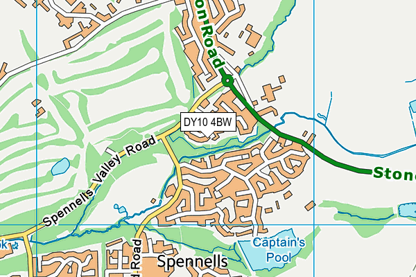 DY10 4BW map - OS VectorMap District (Ordnance Survey)