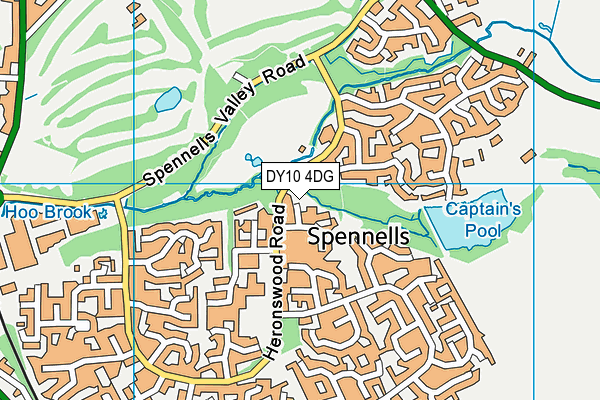 DY10 4DG map - OS VectorMap District (Ordnance Survey)