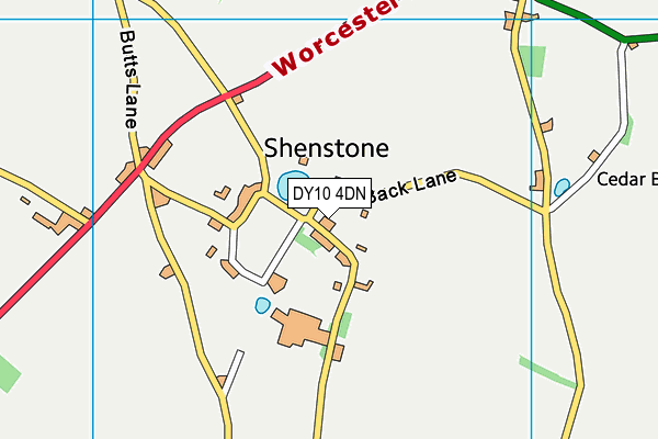 DY10 4DN map - OS VectorMap District (Ordnance Survey)