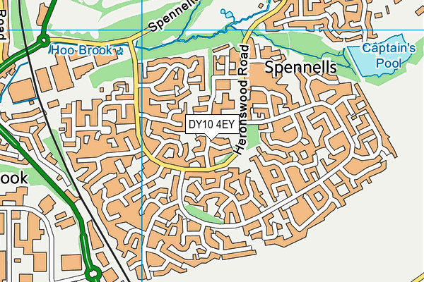 DY10 4EY map - OS VectorMap District (Ordnance Survey)