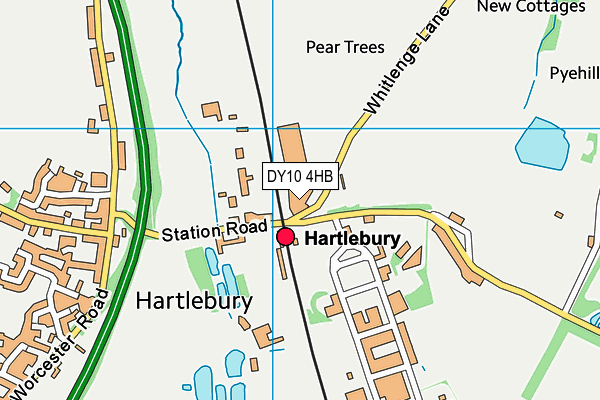 DY10 4HB map - OS VectorMap District (Ordnance Survey)