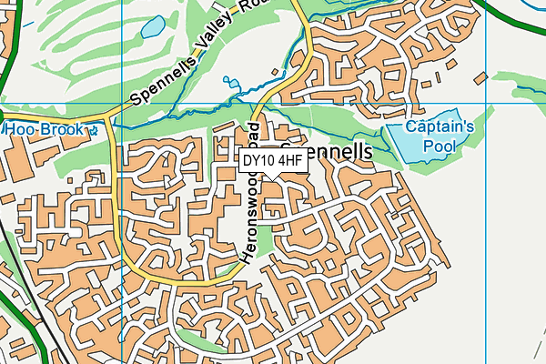 DY10 4HF map - OS VectorMap District (Ordnance Survey)