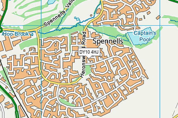 DY10 4HJ map - OS VectorMap District (Ordnance Survey)