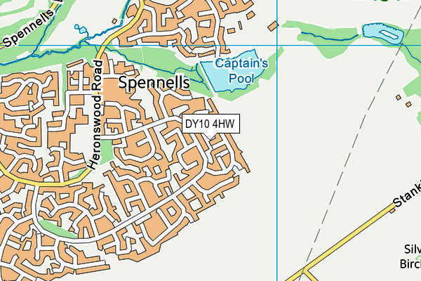 DY10 4HW map - OS VectorMap District (Ordnance Survey)