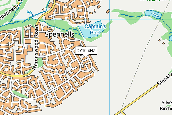DY10 4HZ map - OS VectorMap District (Ordnance Survey)