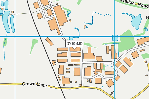 DY10 4JD map - OS VectorMap District (Ordnance Survey)