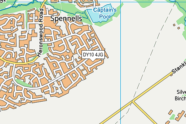 DY10 4JG map - OS VectorMap District (Ordnance Survey)