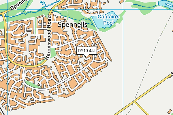 DY10 4JJ map - OS VectorMap District (Ordnance Survey)