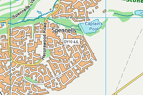 DY10 4JL map - OS VectorMap District (Ordnance Survey)