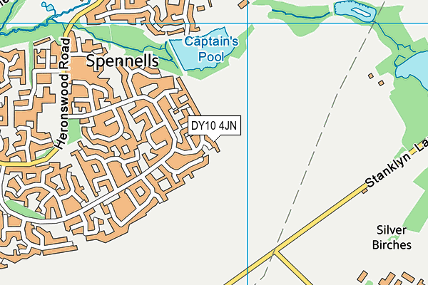 DY10 4JN map - OS VectorMap District (Ordnance Survey)