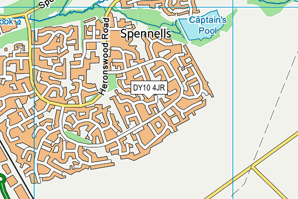 DY10 4JR map - OS VectorMap District (Ordnance Survey)