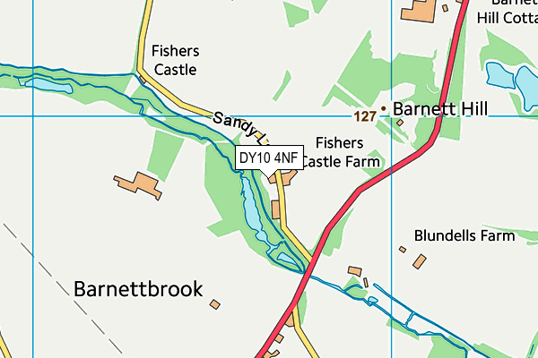 DY10 4NF map - OS VectorMap District (Ordnance Survey)