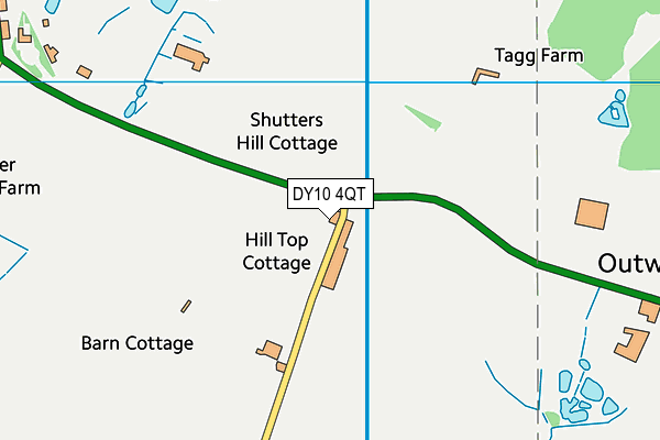 DY10 4QT map - OS VectorMap District (Ordnance Survey)