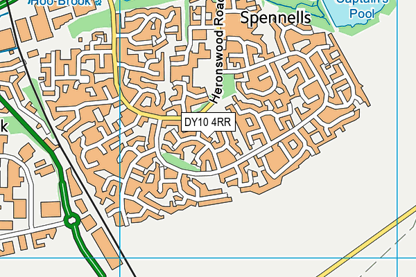 DY10 4RR map - OS VectorMap District (Ordnance Survey)