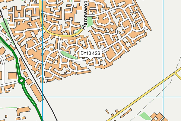 DY10 4SS map - OS VectorMap District (Ordnance Survey)