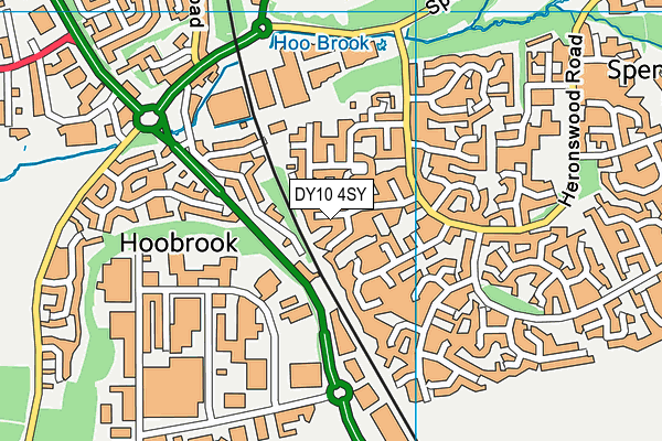 DY10 4SY map - OS VectorMap District (Ordnance Survey)