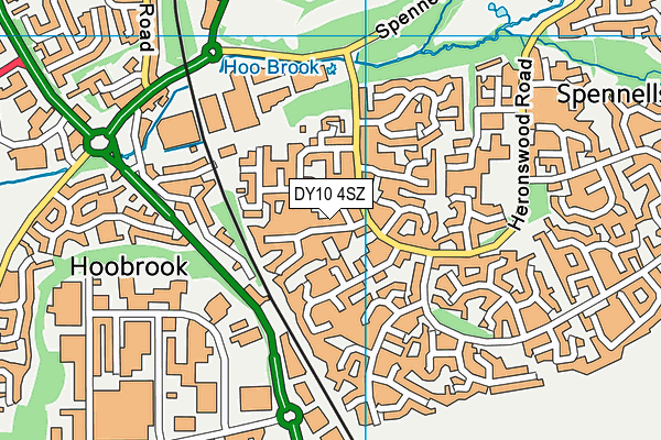 DY10 4SZ map - OS VectorMap District (Ordnance Survey)