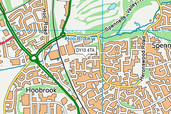 DY10 4TA map - OS VectorMap District (Ordnance Survey)