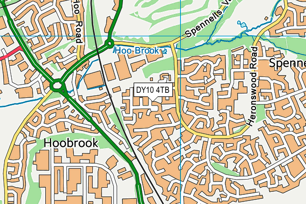DY10 4TB map - OS VectorMap District (Ordnance Survey)