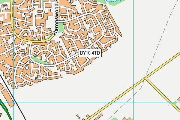 DY10 4TD map - OS VectorMap District (Ordnance Survey)