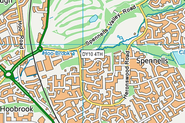 DY10 4TH map - OS VectorMap District (Ordnance Survey)