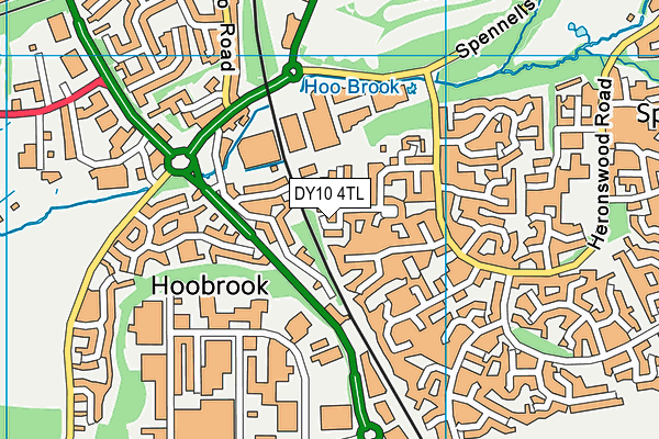 DY10 4TL map - OS VectorMap District (Ordnance Survey)