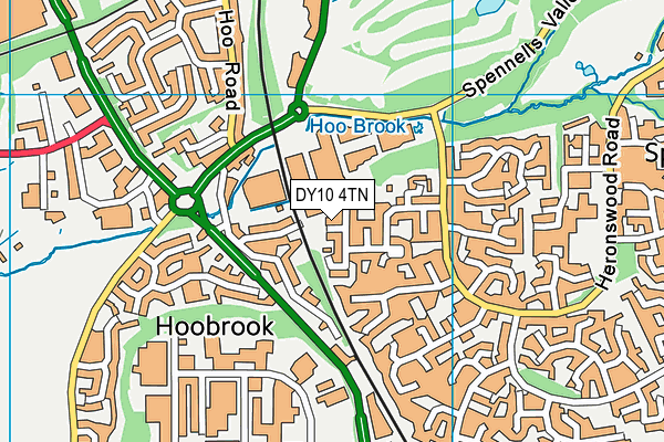 DY10 4TN map - OS VectorMap District (Ordnance Survey)