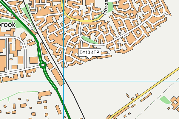 DY10 4TP map - OS VectorMap District (Ordnance Survey)