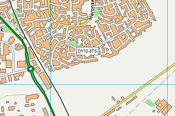 DY10 4TS map - OS VectorMap District (Ordnance Survey)