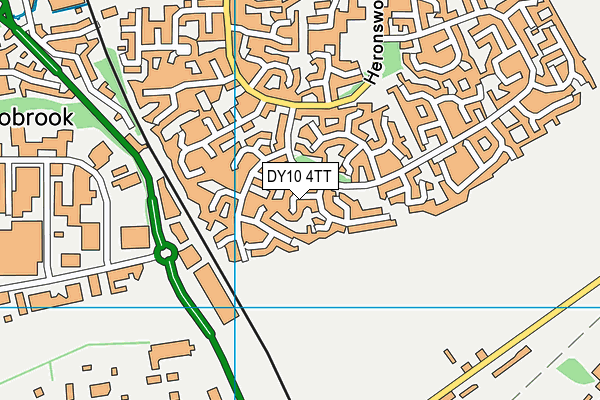 DY10 4TT map - OS VectorMap District (Ordnance Survey)
