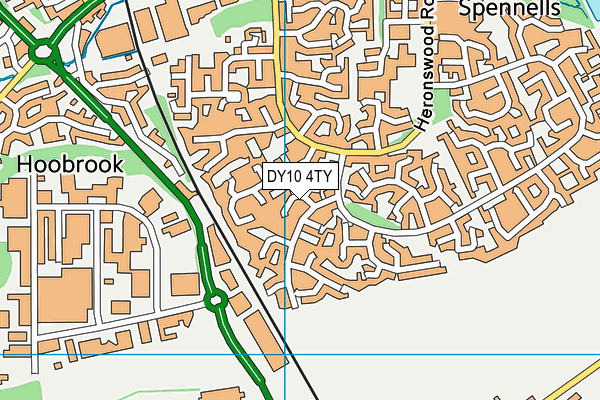 DY10 4TY map - OS VectorMap District (Ordnance Survey)