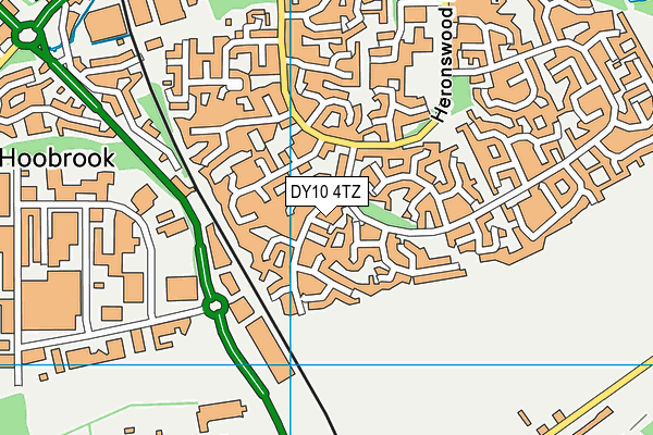 DY10 4TZ map - OS VectorMap District (Ordnance Survey)