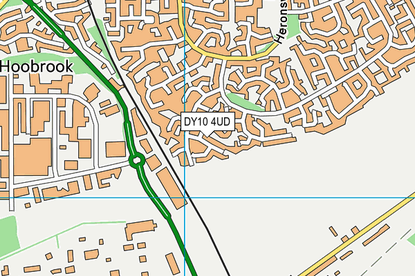 DY10 4UD map - OS VectorMap District (Ordnance Survey)