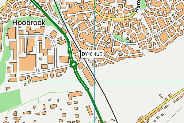 DY10 4UE map - OS VectorMap District (Ordnance Survey)